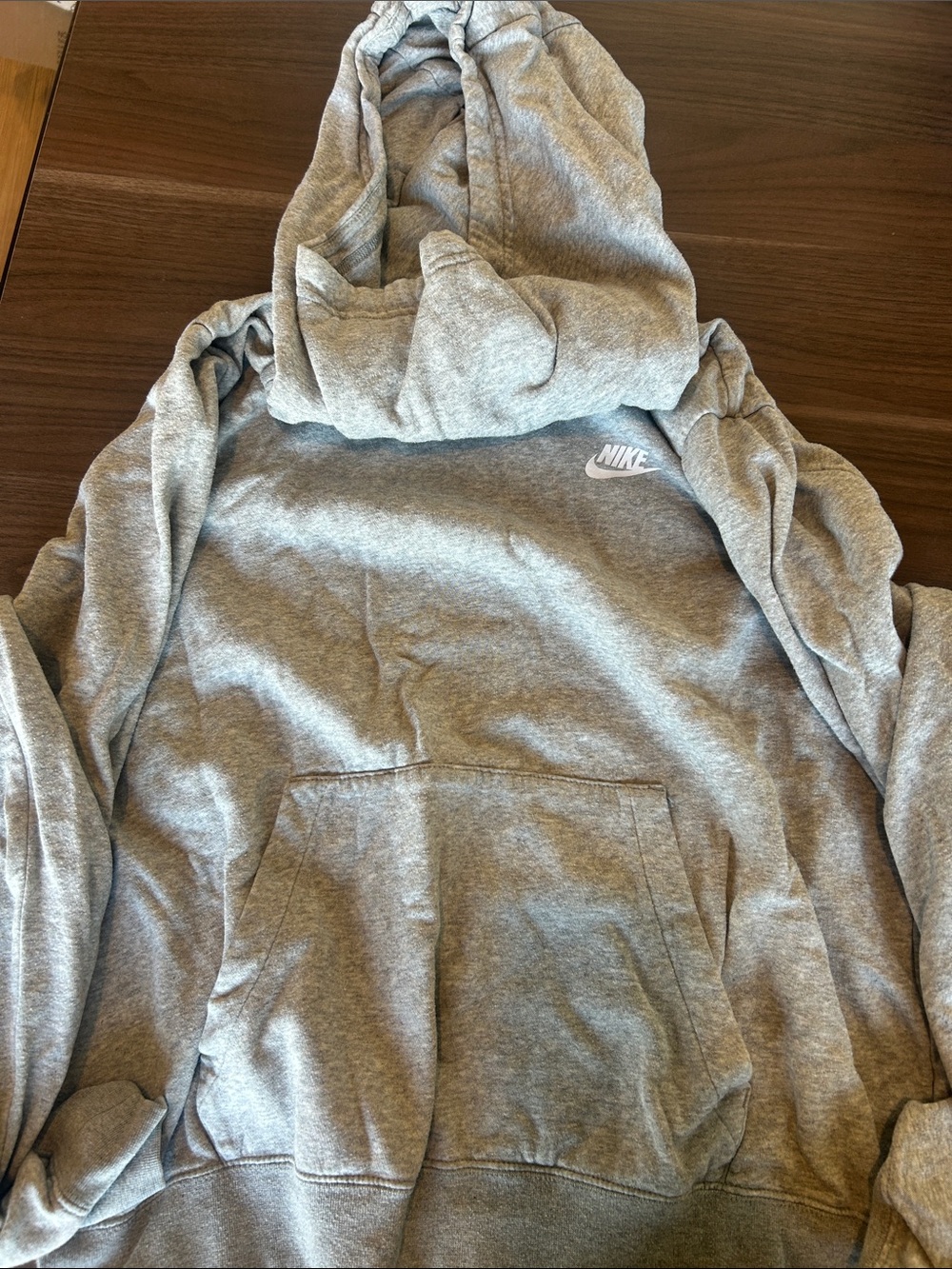 Nike Women’s Light Gray Zip-Up Hoodie Sweatshirt
